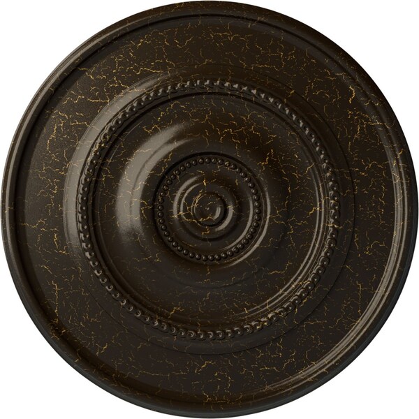 Ekena Millwork Dylar Ceiling Medallion (Fits Canopies up to 6 1/4"), 30"OD x 2 1/4"P, Stone Hearth Crackle CM30DYSHC - main